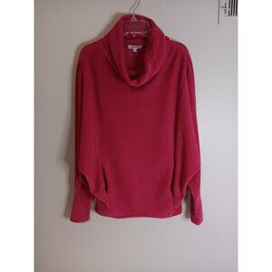 White Birch Chenille Pullover Cowl Neck Pink Sz Small